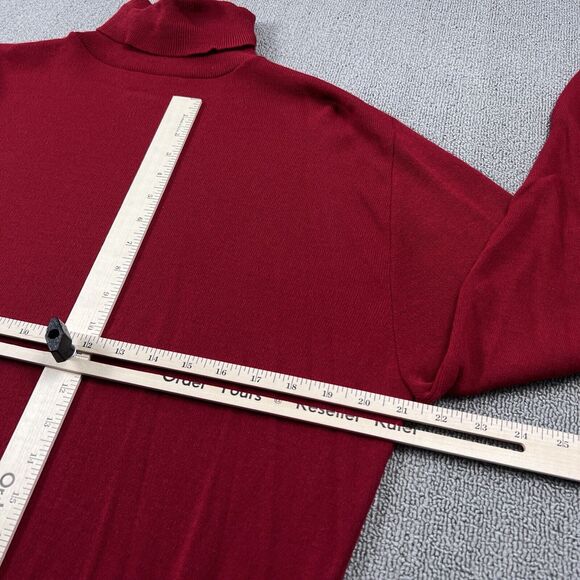 Vintage Le Tigre Sweater Adult Large Red Turtle Neck Sweatshirt Casual Men's - Picture 9 of 15